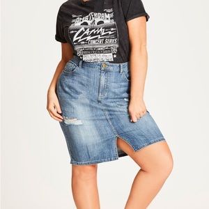 City Chic Denim Skirt
